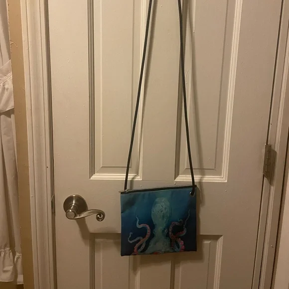 Sea Bags of Maine Watercolor Octopus Crossbody Bag - Picture 2 of 5